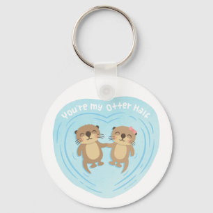Süße Otter-Hälfte Wortspiel Liebe Humor Magnet Schlüsselanhänger