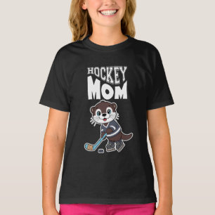 Süße Otter-Hockey-Mutter - Lustige Sport-Tier-Graf T-Shirt