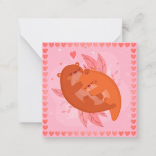 Süße Otter Mitteilungskarte