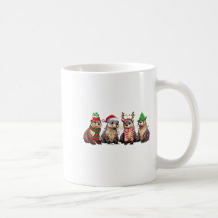Süße Otter-Weihnachts-Pyjama Lustige Xmas-Lichter Kaffeetasse