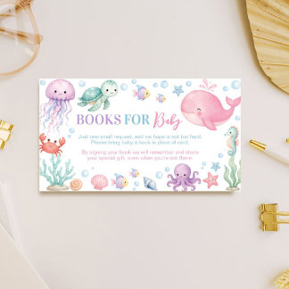 Süße Ozean Meer sehen dich bald Baby Shower Bücher Begleitkarte