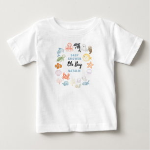 Süße Ozean Unterwasser-Tier-Baby-Party Baby T-shirt