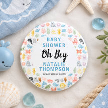 Süße Ozean Unterwasser-Tier Baby-Party