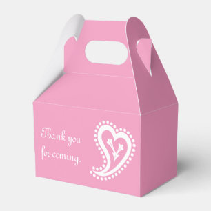 Süße Paisley-Herzen in Petal-Pink-Geschenkbox Geschenkschachtel