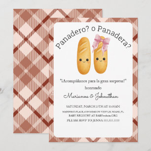 Süße Panadero oder Panadera Baby Enthüllung  Einladung