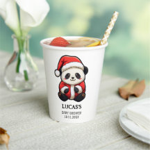 Süße Panda-Baby-Shower-Papier-Tasse