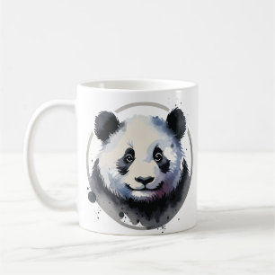 Süße Panda-Gesicht-Illustration Kaffeetasse