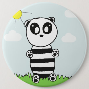 Süße Panda-Illustration Button