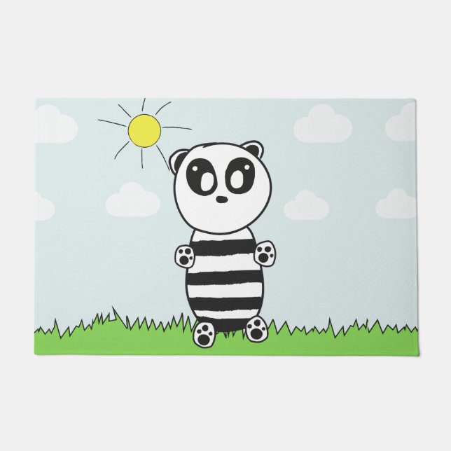Süße Panda-Illustration Fußmatte (Vorderseite)