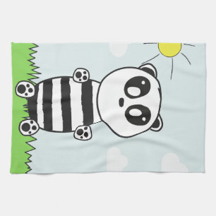 Süße Panda-Illustration Geschirrtuch