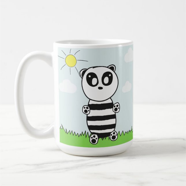 Süße Panda-Illustration Kaffeetasse (Links)