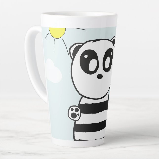 Süße Panda-Illustration Milchtasse (Linke Ecke)