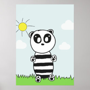 Süße Panda-Illustration Poster