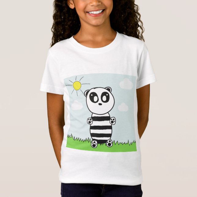 Süße Panda-Illustration T-Shirt (Vorderseite)