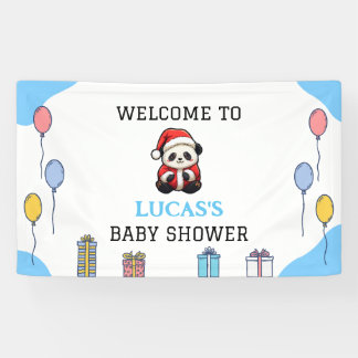 Süße Panda-Jungen-Baby-Party-Flagge Banner