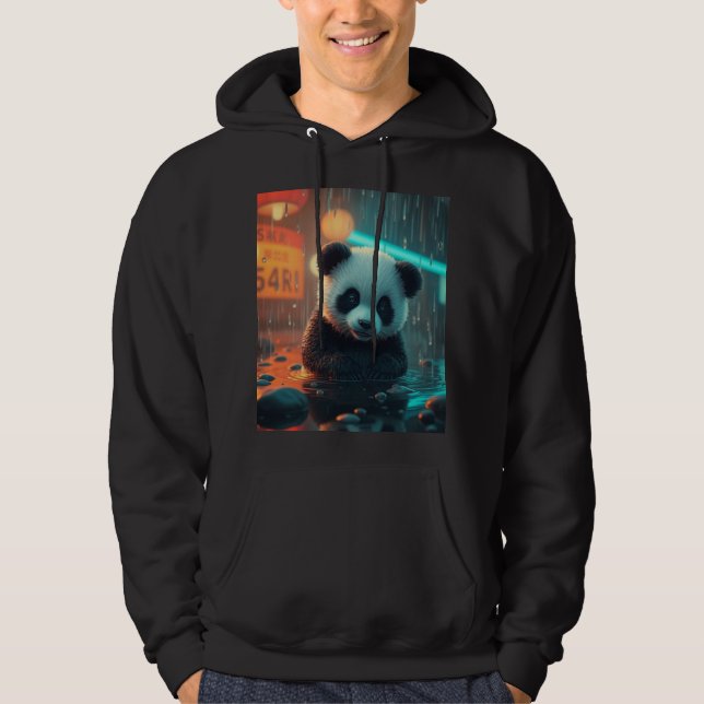 Süße Panda Vibes Hoodie (Vorderseite)