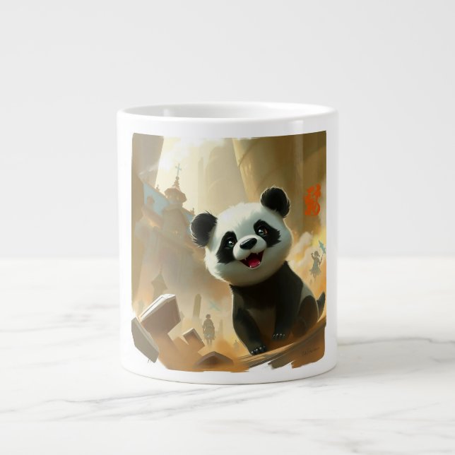 Süße Panda Vibes Jumbo-Tasse (Vorderseite)