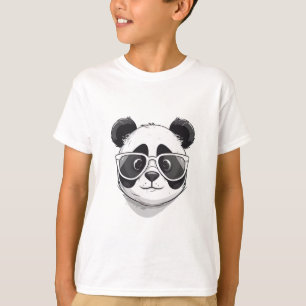 Süße Panda Zeichentrickfigur T-Shirt