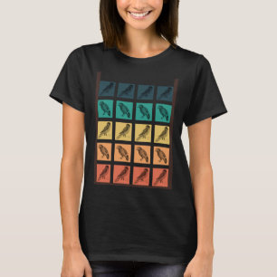 Süße Papageien Papagei Retro Vintage Papagei Vogel T-Shirt