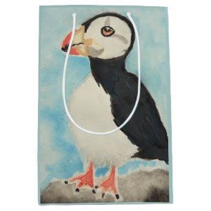 Süße Papageientaucher Alaska Souvenir Geschenktasc Mittlere Geschenktüte