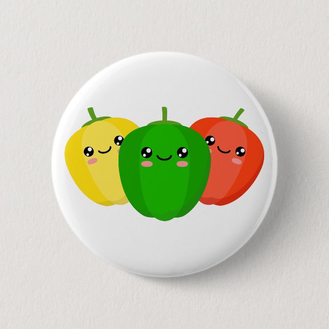 Süße Paprikaschoten Button (Vorderseite)