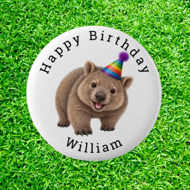 Süße Party Wombat Button ( Imagine walking into a party and instantly spotting the coolest person there)