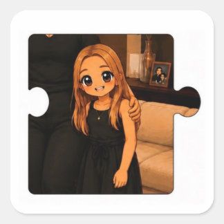 Süße passende Familie Kawaii Aufkleber-Packung Quadratischer Aufkleber