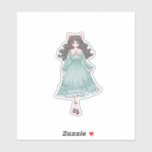 Süße Pastell-Anime-Mädchen-Puppe Ästhetik Vinyl