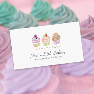 Süße Pastell-Cupcake-Bäckerei-Pâtisserie-Chef Visitenkarte