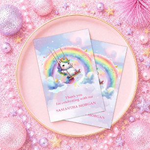 Süße Pastell-Einhorn-Zauber-Tag-Dankeschön-Karte Dankeskarte