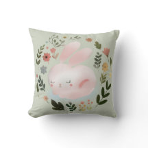 Süße Pastell-Frühlings-Hasen-Blumenkranz-Kinderzim