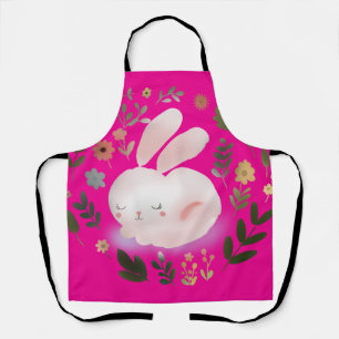 Süße Pastell-Frühlings-Hasen-Blumenkranz-Kinderzim Schürze