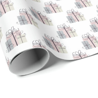 Süße Pastell-Geschenkbox-Muster Geschenkpapier