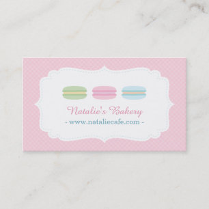 Süße Pastell-Macarons-Patisserie-Geschäftskarten Visitenkarte