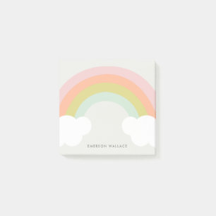 Süße Pastell-Regenbogen-Wolke Post-it Klebezettel
