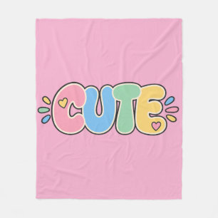 Süße Pastell-Typografie Kinder Fleece-Decke Fleecedecke