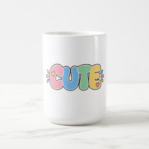 Süße Pastell-Typografie-Kindertasse Kaffeetasse