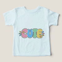 Süße Pastell-Typografie-T-Shirt für Kleinkinder