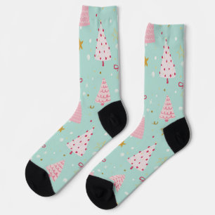 Süße Pastell-Weihnachts-Socken Socken