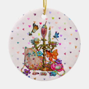 Süße Pastellfarben Keramik Ornament