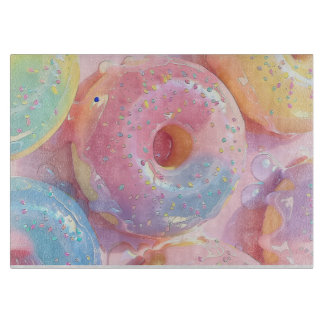 Süße Pastellglasur-Donuts Muster Schneidbrett Schneidebrett