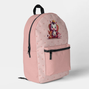 Süße Pastellrosa Herzen Bedruckter Rucksack
