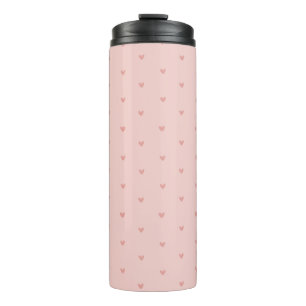 Süße Pastellrosa Herzen Thermosbecher