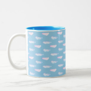 Süße Pastellwolken Zweifarben-Kaffeetasse Zweifarbige Tasse