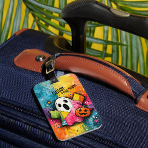 Süße Patchwork-Geist-Farbige Spritzkunst Gepäckanhänger