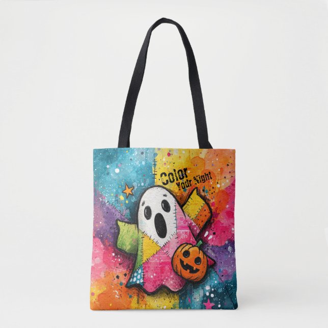 Süße Patchwork-Geister-Farben-Spritzkunst Tasche (Vorderseite)
