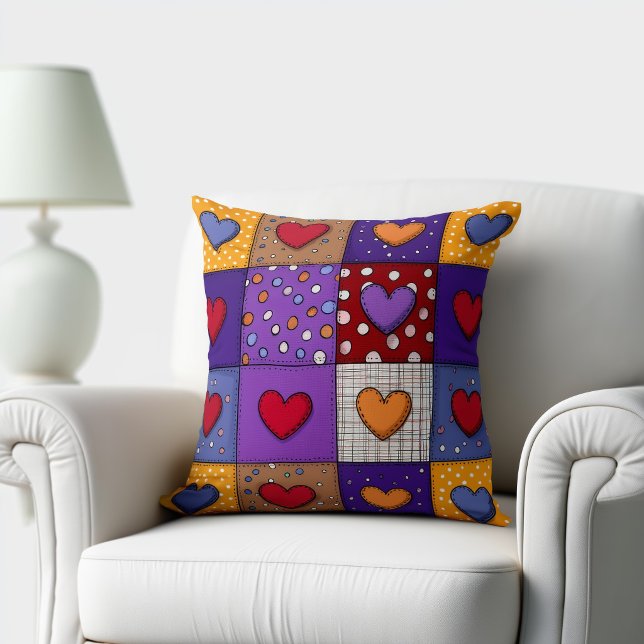 Süße Patchwork-Herzen Kissen (Von Creator hochgeladen)