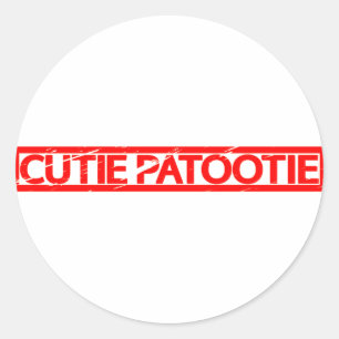 Süsse Patootie Briefmarke Runder Aufkleber