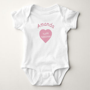 Süsse Patootie Pink Heart Baby Custom Bodysuit Strampler