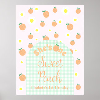 Süße Peach 1. Geburtstag Poster